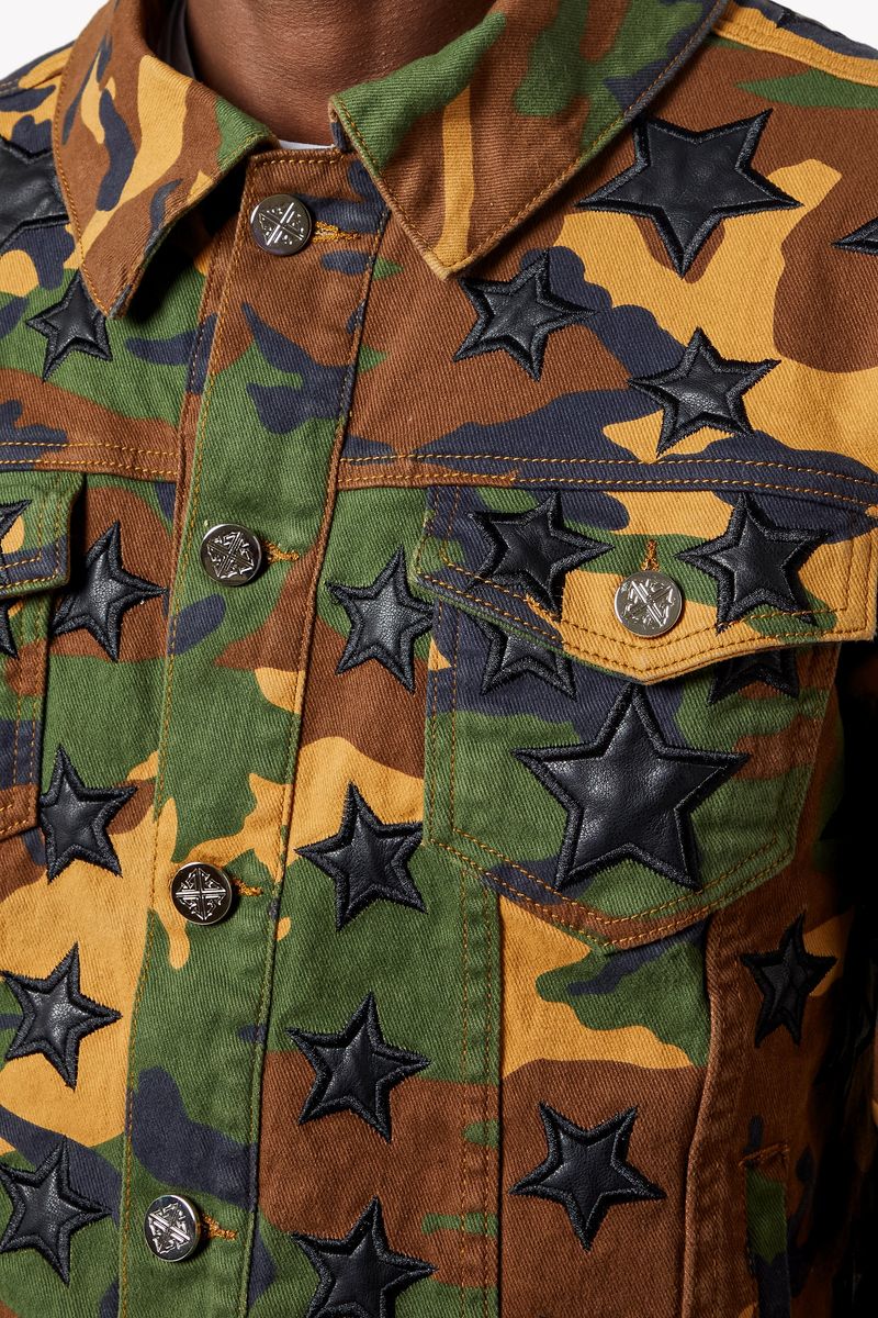 Camo Stars Denim Jacket