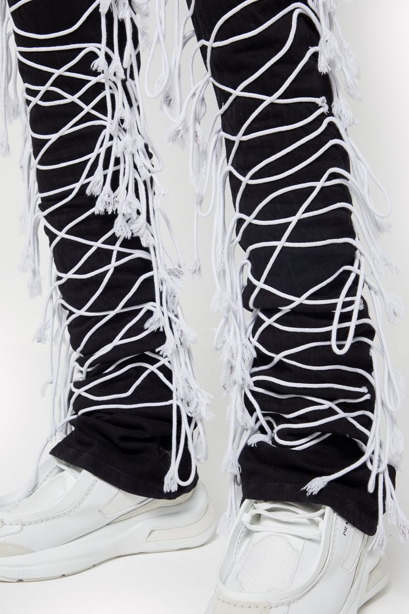 Obsidian Black Laced Denim