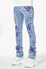 Purple Flower Denim