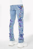 Purple Flower Denim