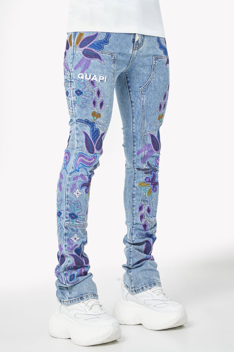 Purple Flower Denim