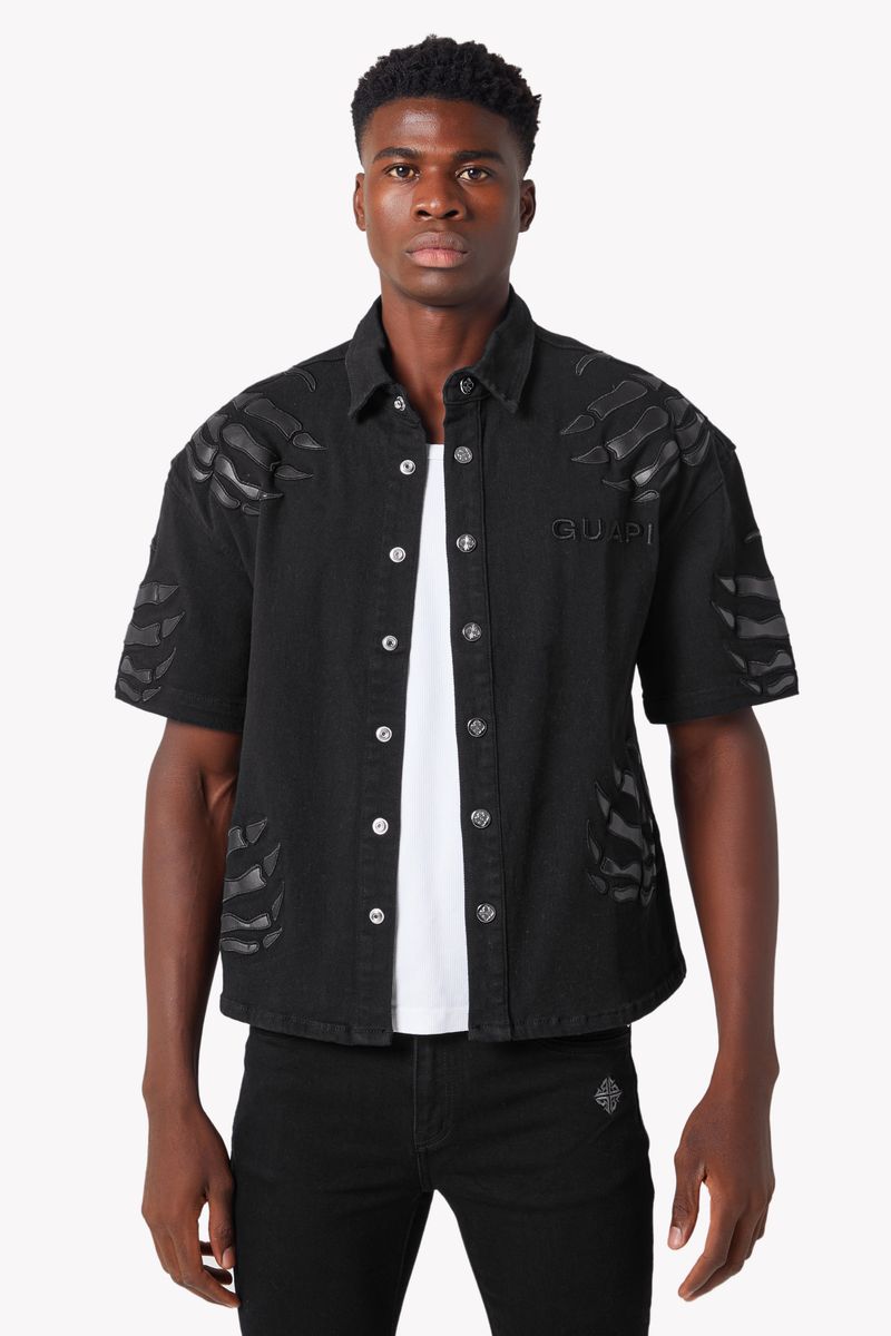 All Black Hell Dragger Denim Shirt