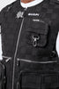 Obsidian Black Braided Vest