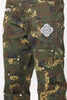 Camo Pockets Flared Denim