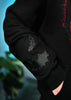 LAVERTA Black Rhinestones Full Zip Hoodie V1