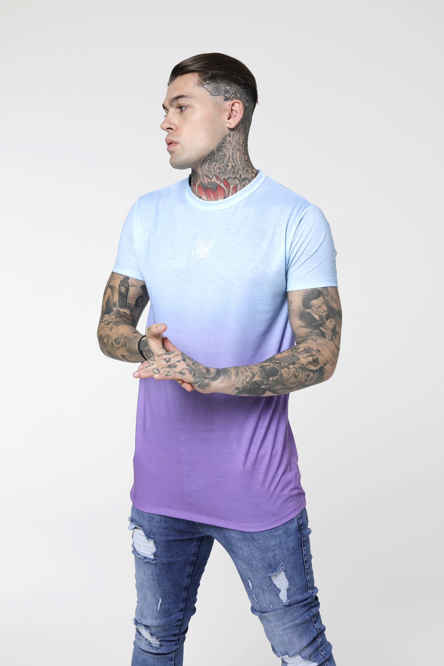 SIK SILK Reverse Collar Box Tee