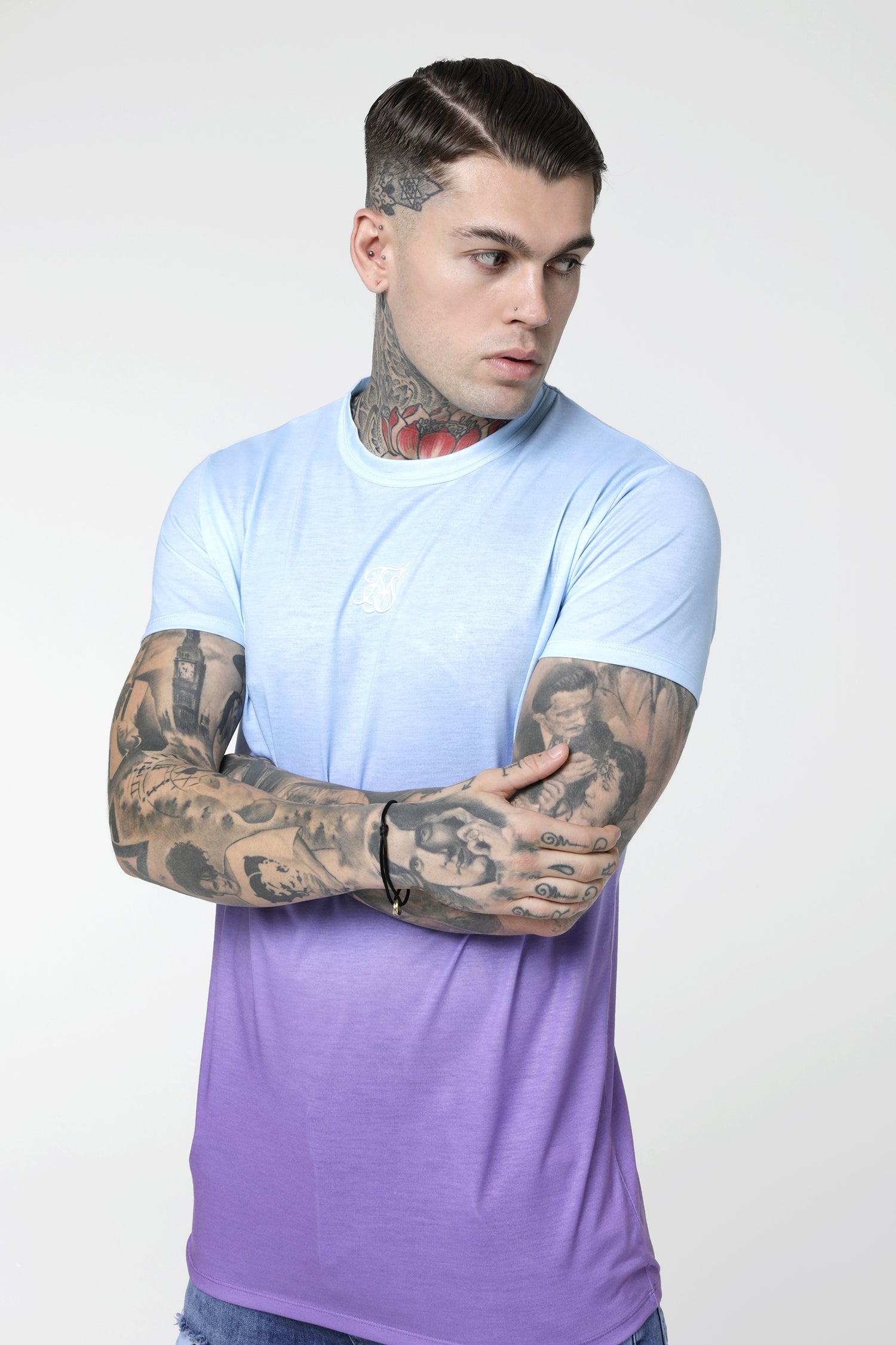 SIK SILK Reverse Collar Box Tee