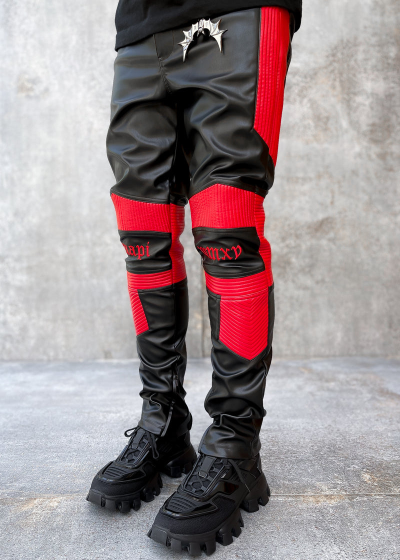 GUAPI Crimson Red Blood Diamond Leather Pants – Cultwear.eu