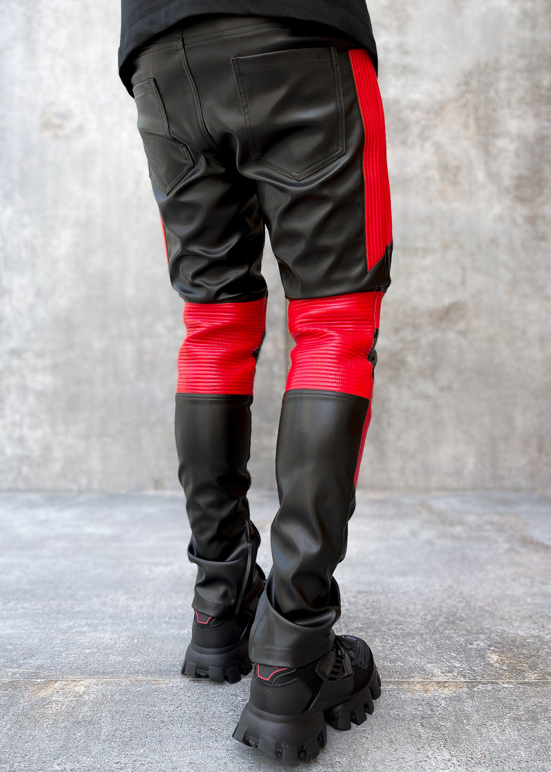 GUAPI Crimson Red Blood Diamond Leather Pants – Cultwear.eu