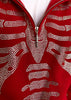GUAPI Blood Red Skeleton Half Zip Hoodie
