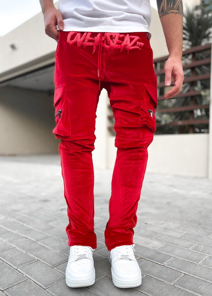 GUAPI Blood Red Overseaz Velour Track Pants – Cultwear.eu